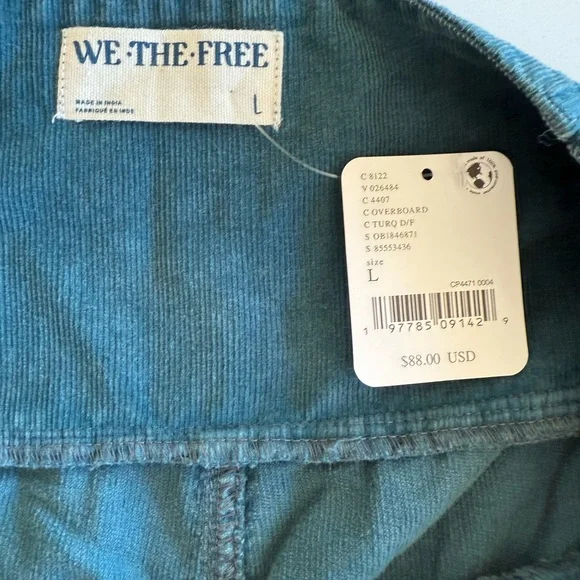 We The Free NWT Lunan Crop Harem
Cord Jeans Color Overboard Size L - Picture 14 of 16